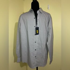 Hart Schaffer Marx NEW button up down front mens shirt oxford top career M NWT